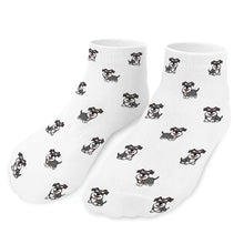 Load image into Gallery viewer, Schnauzer Socks - Ankle Length - Infinite Schnauzer Love-Accessories-Accessories,Dog Dad Gifts,Schnauzer,Socks-White-One size-1