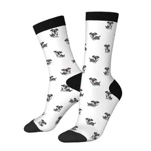 Load image into Gallery viewer, Schnauzer Socks - Infinite Schnauzer Love-Wear Accessories-Ivory White-3 Black-One Size-1