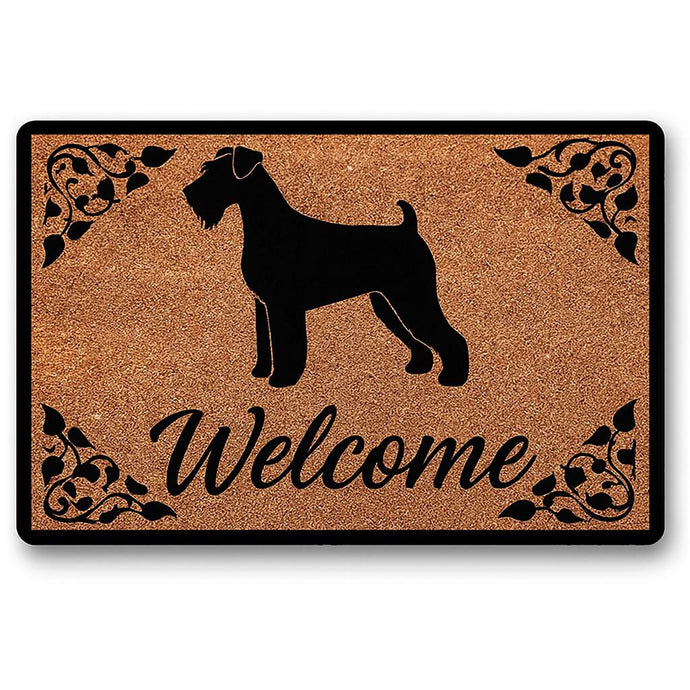 Warm Schnauzer Welcome Door Mat-Home Decor-Doormat,Home Decor,Schnauzer-1