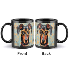 Load image into Gallery viewer, Scholarly Sentinel Doberman Coffee Mug-2