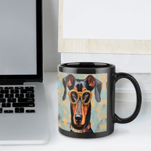 Load image into Gallery viewer, Scholarly Sentinel Doberman Coffee Mug-7