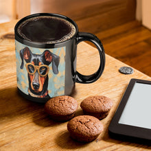 Load image into Gallery viewer, Scholarly Sentinel Doberman Coffee Mug-ONE SIZE-Black-1