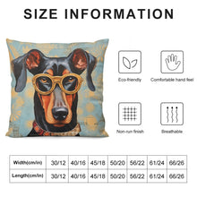 Load image into Gallery viewer, Scholarly Sentinel Doberman Plush Pillow Case-Cushion Cover-Doberman, Dog Dad Gifts, Dog Mom Gifts, Home Decor, Pillows-6