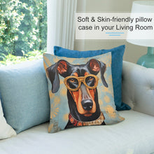 Load image into Gallery viewer, Scholarly Sentinel Doberman Plush Pillow Case-Cushion Cover-Doberman, Dog Dad Gifts, Dog Mom Gifts, Home Decor, Pillows-7