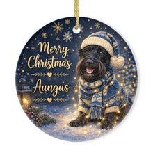 Load image into Gallery viewer, Scottie Dog Christmas Ornament - Cozy Winter Pet Portrait Design - Personalize with Photo and Name-Christmas Ornament-Christmas,Christmas Ornament,Personalize Artwork-3
