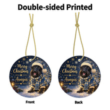 Load image into Gallery viewer, Scottie Dog Christmas Ornament - Cozy Winter Pet Portrait Design - Personalize with Photo and Name-Christmas Ornament-Christmas,Christmas Ornament,Personalize Artwork-4