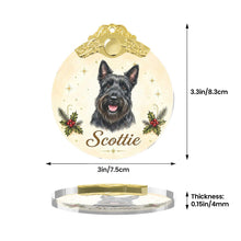 Load image into Gallery viewer, Scottie Dog Christmas Ornament - Gold Crown Dog Portrait - Personalized with Photo and Name-Christmas Ornament-Christmas,Christmas Ornament,Personalize Artwork-6