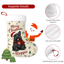 Load image into Gallery viewer, Scottie Dog Christmas Stocking - Cozy Festive Wishes - Personalize with Photo and Name-Christmas Ornament-Christmas,Christmas Stocking,Personalize Artwork-5