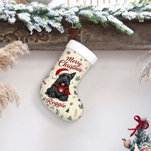 Load image into Gallery viewer, Scottie Dog Christmas Stocking - Cozy Festive Wishes - Personalize with Photo and Name-Christmas Ornament-Christmas,Christmas Stocking,Personalize Artwork-7