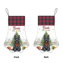 Load image into Gallery viewer, Scottie Dog Christmas Stocking - Home for the Holidays - Personalize with Photo and Name-Christmas Ornament-Christmas,Christmas Stocking,Personalize Artwork-5