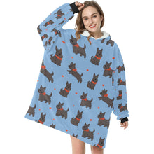 Load image into Gallery viewer, Scottie Dog Love Parade Blanket Hoodie-16