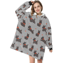 Load image into Gallery viewer, Scottie Dog Love Parade Blanket Hoodie-31