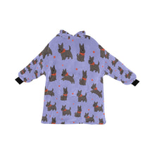 Load image into Gallery viewer, Scottie Dog Love Parade Blanket Hoodie-CornflowerBlue_1-ONE SIZE-25