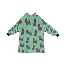 Load image into Gallery viewer, Scottie Dog Love Parade Blanket Hoodie-MediumAquaMarine-ONE SIZE-20