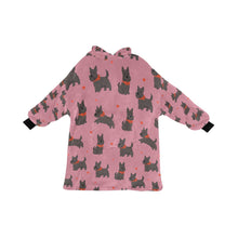Load image into Gallery viewer, Scottie Dog Love Parade Blanket Hoodie-PaleVioletRed-ONE SIZE-9