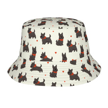 Load image into Gallery viewer, Scottie Dog Love Parade Bucket Hat-Hats &amp; Caps-Ivory White-One Size-17