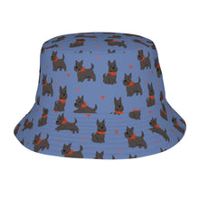Load image into Gallery viewer, Scottie Dog Love Parade Bucket Hat-Hats &amp; Caps-Slate Blue-One Size-1