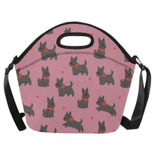 Load image into Gallery viewer, Scottie Dog Love Parade Neoprene Lunch Bag-PaleVioletRed-ONESIZE-11