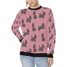 Load image into Gallery viewer, Scottie Dog Love Parade Sweatshirt for Women-Apparel-Apparel, Dog Mom Gifts, Scottish Terrier, Sweatshirt-Dusty Pink-S-3