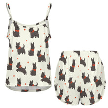 Load image into Gallery viewer, Scottie Dog Love Parade Women's Cami and Shorts Pajama Set-9