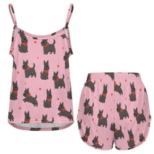 Load image into Gallery viewer, Scottie Dog Love Parade Women's Cami and Shorts Pajama Set-5