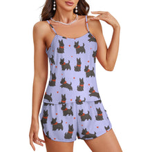 Load image into Gallery viewer, Scottie Dog Love Parade Women's Cami and Shorts Pajama Set-20