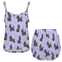 Load image into Gallery viewer, Scottie Dog Love Parade Women's Cami and Shorts Pajama Set-18