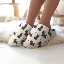 Load image into Gallery viewer, Scottie Dog Love Parade Women's Cotton Mop Slippers-Footwear-Accessories, Dog Mom Gifts, Scottish Terrier, Slippers-1