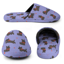 Load image into Gallery viewer, Scottie Dog Love Parade Women's Cotton Mop Slippers-Footwear-Accessories, Dog Mom Gifts, Scottish Terrier, Slippers-32