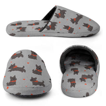 Load image into Gallery viewer, Scottie Dog Love Parade Women's Cotton Mop Slippers-Footwear-Accessories, Dog Mom Gifts, Scottish Terrier, Slippers-35