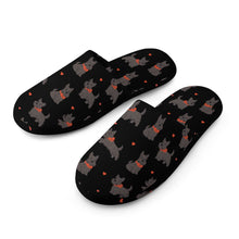 Load image into Gallery viewer, Scottie Dog Love Parade Women's Cotton Mop Slippers-Footwear-Accessories, Dog Mom Gifts, Scottish Terrier, Slippers-10