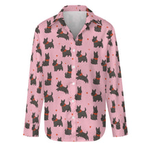 Load image into Gallery viewer, Scottie Dog Love Parade Women's Shirt-Apparel-Apparel,Dog Mom Gifts,Scottish Terrier,Shirt-10