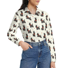 Load image into Gallery viewer, Scottie Dog Love Parade Women's Shirt-Apparel-Apparel,Dog Mom Gifts,Scottish Terrier,Shirt-22