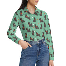 Load image into Gallery viewer, Scottie Dog Love Parade Women's Shirt-Apparel-Apparel,Dog Mom Gifts,Scottish Terrier,Shirt-24