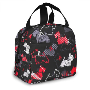 Image of a cutest and insulated Scottie dog lunch bag
