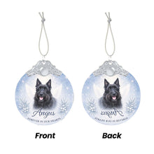 Load image into Gallery viewer, Scottie Dog Ornament - Angel Dog Memorial Design - Personalized with Photo and Name-Christmas Ornament-Christmas,Christmas Ornament,Personalize Artwork,Scottish Terrier-5