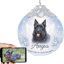 Load image into Gallery viewer, Scottie Dog Ornament - Angel Dog Memorial Design - Personalized with Photo and Name-Christmas Ornament-Christmas,Christmas Ornament,Personalize Artwork,Scottish Terrier-1