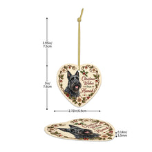 Load image into Gallery viewer, Scottie Dog Ornament - Christmas Wishes Design - Personalized with Name-Christmas Ornament-Christmas,Personalize Artwork,Scottish Terrier-5