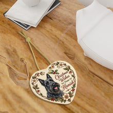 Load image into Gallery viewer, Scottie Dog Ornament - Christmas Wishes Design - Personalized with Name-Christmas Ornament-Christmas,Personalize Artwork,Scottish Terrier-7