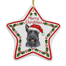 Load image into Gallery viewer, Scottie Dog Ornament - Personalized Star Shaped Christmas Folk-Art Design-Christmas Ornament-Christmas,Personalize Artwork,Scottish Terrier-3