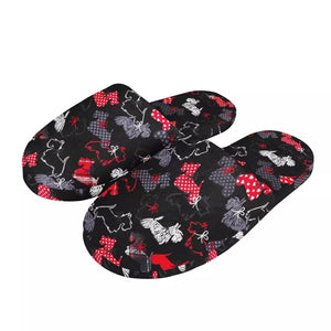 Image of a Scottie dog slippers in the most delightful Scottish Terriers in all colors design