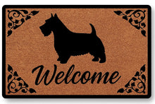 Load image into Gallery viewer, Warm Scottie Dog Welcome Door Mat-Home Decor-Doormat,Home Decor,Scottish Terrier-1