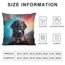 Load image into Gallery viewer, Scottish Heritage Black Labrador Plush Pillow Case-Cushion Cover-Black Labrador, Dog Dad Gifts, Dog Mom Gifts, Home Decor, Pillows-6