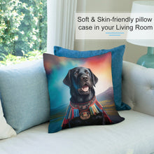 Load image into Gallery viewer, Scottish Heritage Black Labrador Plush Pillow Case-Cushion Cover-Black Labrador, Dog Dad Gifts, Dog Mom Gifts, Home Decor, Pillows-7
