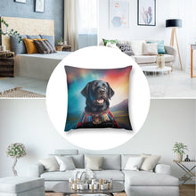 Load image into Gallery viewer, Scottish Heritage Black Labrador Plush Pillow Case-Cushion Cover-Black Labrador, Dog Dad Gifts, Dog Mom Gifts, Home Decor, Pillows-8