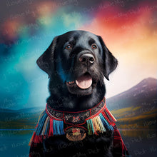 Load image into Gallery viewer, Scottish Heritage Black Labrador Wall Art Poster-Art-Black Labrador, Dog Art, Home Decor, Labrador, Poster-1