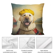 Load image into Gallery viewer, Scottish Immigrant Yellow Labrador Plush Pillow Case-Cushion Cover-Dog Dad Gifts, Dog Mom Gifts, Home Decor, Labrador, Pillows-5