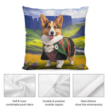 Load image into Gallery viewer, Scottish Serenade Corgi Plush Pillow Case-Corgi, Dog Dad Gifts, Dog Mom Gifts, Home Decor, Pillows-6
