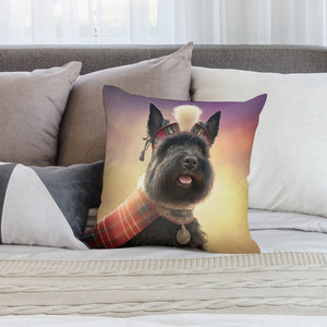 Scottish Sweetheart Scottie Dog Plush Pillow Case-Cushion Cover-Dog Dad Gifts, Dog Mom Gifts, Home Decor, Pillows, Scottish Terrier-2