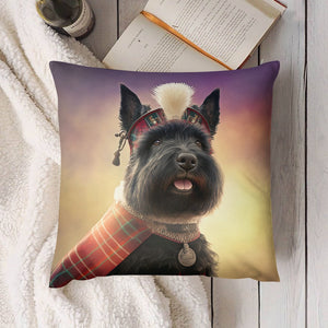 Scottish Sweetheart Scottie Dog Plush Pillow Case-Cushion Cover-Dog Dad Gifts, Dog Mom Gifts, Home Decor, Pillows, Scottish Terrier-6